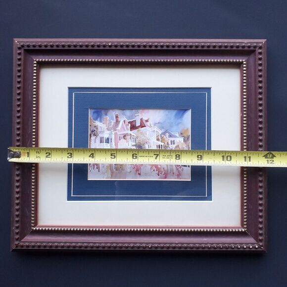 Cityscape Charleston Victoria Platt Ellis Signed Matted Framed Watercolor Print - Picture 8 of 16